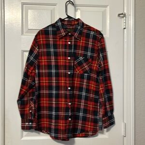 Men's Activa Sports Inc Size XL Long Sleeve Red Plaid Shirt